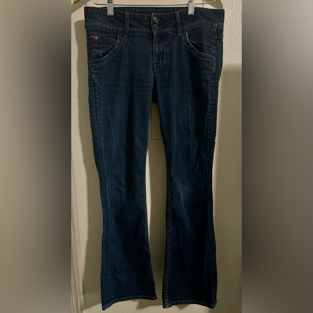 Hudson Mid Rise Signature Boot Cut Jean. Size 28. Color:SUR shade D.